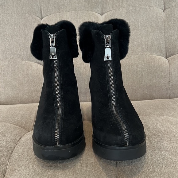 Ukrainian Suede black boots with fur and wool lining - Picture 11 of 14